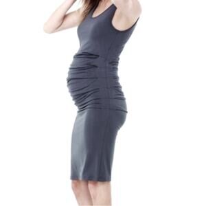 Ingrid & Isabell NEW Maternity Bodycon Gray Everywear Tank Dress Womens XS NWOT